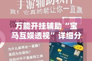 万能开挂辅助“宝马互娱透视”详细分享装挂步骤
