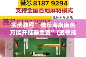 实测教程”微乐海南麻将万能开挂器免费”(透视挂)详细使用教程