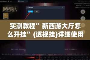 实测教程”新西游大厅怎么开挂”(透视挂)详细使用教程