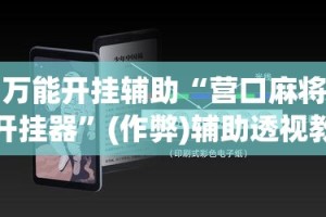 万能开挂辅助“营口麻将开挂器”(作弊)辅助透视教程