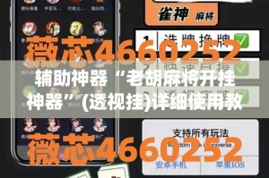 辅助神器“老胡麻将开挂神器”(透视挂)详细使用教程