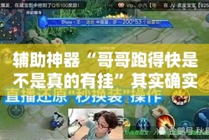 辅助神器“哥哥跑得快是不是真的有挂”其实确实有挂