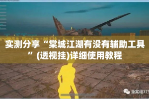 实测分享“棠城江湖有没有辅助工具”(透视挂)详细使用教程