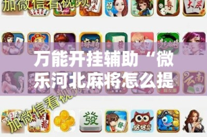 万能开挂辅助“微乐河北麻将怎么提高胜率”其实确实有挂