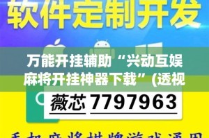 万能开挂辅助“兴动互娱麻将开挂神器下载”(透视挂)详细使用教程