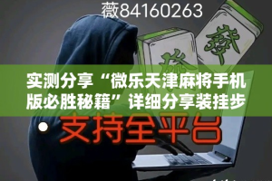 实测分享“微乐天津麻将手机版必胜秘籍”详细分享装挂步骤