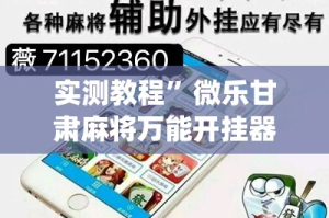 实测教程”微乐甘肃麻将万能开挂器”(透视挂)详细使用教程