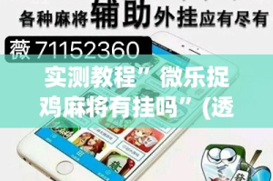 实测教程”微乐捉鸡麻将有挂吗”(透视挂)详细使用教程