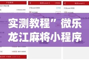 实测教程”微乐龙江麻将小程序免费挂”(作弊)辅助透视教程