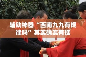 辅助神器“西南九九有规律吗”其实确实有挂