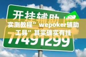 实测教程”wepoker辅助工具”其实确实有挂