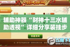 辅助神器“财神十三水辅助透视”详细分享装挂步骤