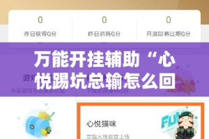 万能开挂辅助“心悦踢坑总输怎么回事”详细分享装挂步骤