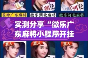实测分享“微乐广东麻将小程序开挂神器”(透视挂)详细使用教程