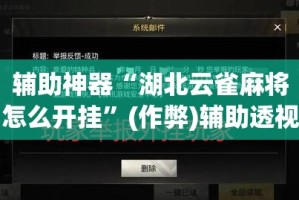 辅助神器“湖北云雀麻将怎么开挂”(作弊)辅助透视教程
