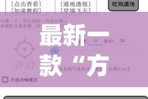 最新一款“方片比鸡到底可以开挂吗”(作弊)辅助透视教程