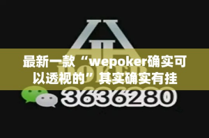 最新一款“wepoker确实可以透视的”其实确实有挂