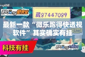 最新一款“微乐跑得快透视软件”其实确实有挂