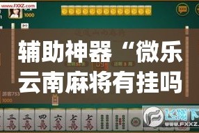 辅助神器“微乐云南麻将有挂吗”(透视挂)详细使用教程