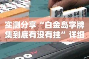 实测分享“白金岛字牌集到底有没有挂”详细分享装挂步骤
