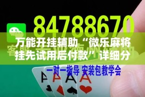 万能开挂辅助“微乐麻将挂先试用后付款”详细分享装挂步骤