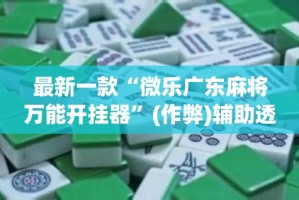 最新一款“微乐广东麻将万能开挂器”(作弊)辅助透视教程