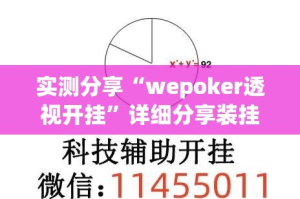 实测分享“wepoker透视开挂”详细分享装挂步骤