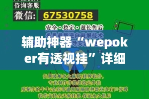 辅助神器“wepoker有透视挂”详细分享装挂步骤