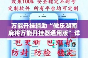万能开挂辅助“微乐湖南麻将万能开挂器通用版”详细分享装挂步骤