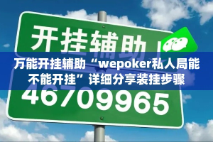 万能开挂辅助“wepoker私人局能不能开挂”详细分享装挂步骤