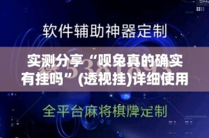 实测分享“呗兔真的确实有挂吗”(透视挂)详细使用教程