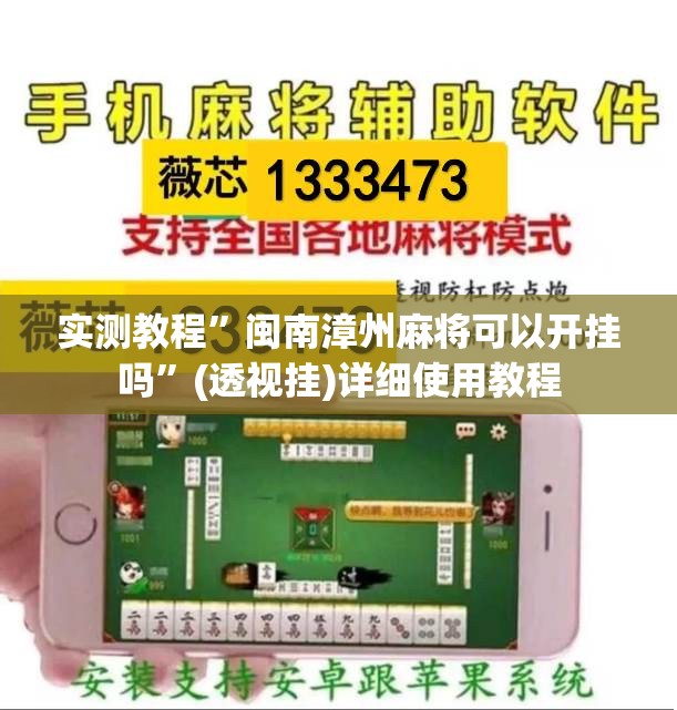 实测教程”闽南漳州麻将可以开挂吗	”(透视挂)详细使用教程