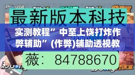 实测教程	”中至上饶打炸作弊辅助”(作弊)辅助透视教程
