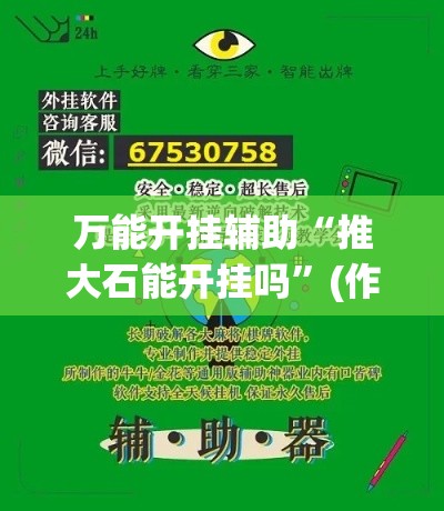 万能开挂辅助“推大石能开挂吗”(作弊)辅助透视教程