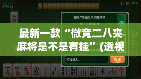 最新一款“微竞二八夹麻将是不是有挂”(透视挂)详细使用教程