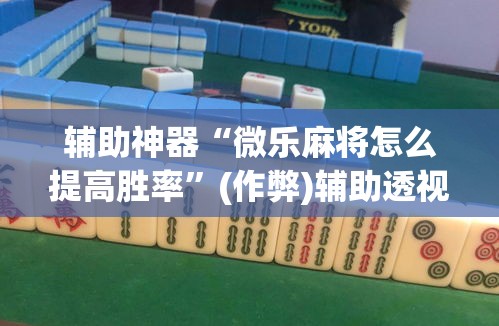 辅助神器“微乐麻将怎么提高胜率”(作弊)辅助透视教程