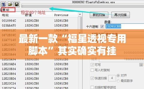 最新一款“福星透视专用脚本”其实确实有挂