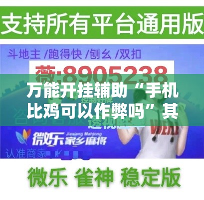 万能开挂辅助“手机比鸡可以作弊吗	”其实确实有挂