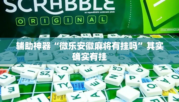 辅助神器“微乐安徽麻将有挂吗	”其实确实有挂