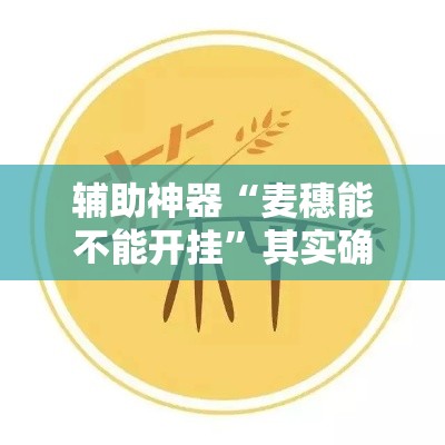 辅助神器“麦穗能不能开挂	”其实确实有挂