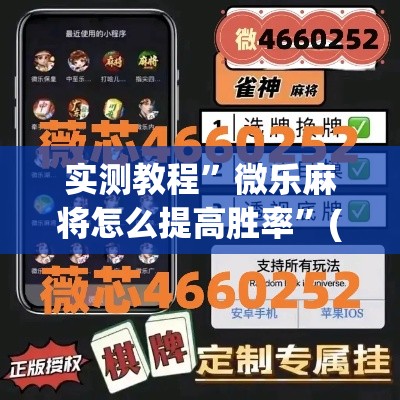 实测教程	”微乐麻将怎么提高胜率”(透视挂)详细使用教程