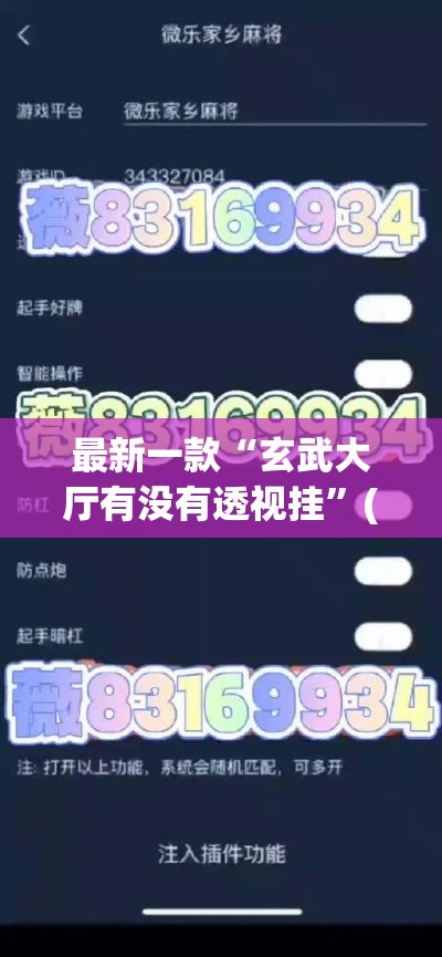 最新一款“玄武大厅有没有透视挂”(透视挂)详细使用教程