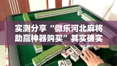 实测分享“微乐河北麻将助赢神器购买	”其实确实有挂