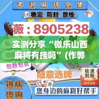 实测分享“微乐山西麻将有挂吗	”(作弊)辅助透视教程