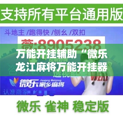 万能开挂辅助“微乐龙江麻将万能开挂器”(作弊)辅助透视教程
