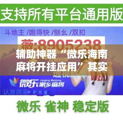 辅助神器“微乐海南麻将开挂应用”其实确实有挂