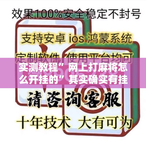 实测教程”网上打麻将怎么开挂的”其实确实有挂