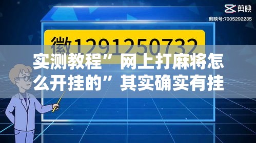实测教程”网上打麻将怎么开挂的”其实确实有挂