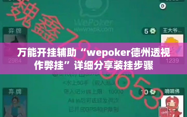 万能开挂辅助“wepoker德州透视作弊挂”详细分享装挂步骤