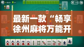最新一款“畅享徐州麻将万能开挂器”其实确实有挂